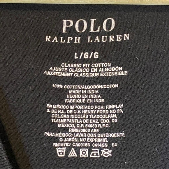 Polo Ralph Lauren Men’s Short Sleeved V-Neck T-Shirt - Size Large - Picture 3 of 5